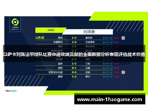 以萨卡对阵法甲球队比赛中进攻端贡献的全面数据分析表现评估战术价值